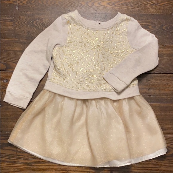 Gold shimmery/sparkly sweater dress - Picture 1 of 5